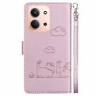 For Redmi 15C 4G 173.1mm / 15C 5G 173.1mm Cute Cats RFID Leather Phone Case(Rose Gold) - 3