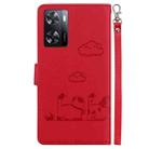 For Realme V23 Cute Cats RFID Leather Phone Case(Red) - 3