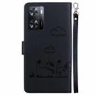 For Realme?V23 Cute Cats RFID Leather Phone Case(Black) - 3