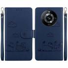 For Realme 11 Pro 5G Cute Cats RFID Leather Phone Case(Blue) - 1
