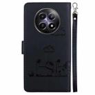 For Realme 12 5G Cute Cats RFID Leather Phone Case(Black) - 3