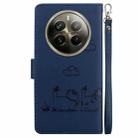 For Realme 12 Pro+ Global Cute Cats RFID Leather Phone Case(Blue) - 3