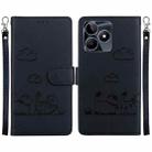 For Realme C53 Cute Cats RFID Leather Phone Case(Black) - 1