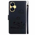 For Realme C55 Cute Cats RFID Leather Phone Case(Black) - 3