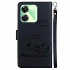 For Realme C61 Cute Cats RFID Leather Phone Case(Black) - 3