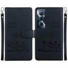 For Realme C65 4G Cute Cats RFID Leather Phone Case(Black) - 1