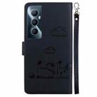 For Realme C65 4G Cute Cats RFID Leather Phone Case(Black) - 3