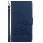 For Realme C75 Cute Cats RFID Leather Phone Case(Blue) - 2