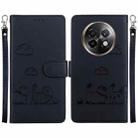 For Realme 13+ Global Cute Cats RFID Leather Phone Case(Black) - 1