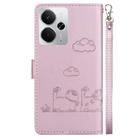 For Realme 14 Cute Cats RFID Leather Phone Case(Rose Gold) - 3