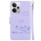 For Realme 14 Cute Cats RFID Leather Phone Case(Purple) - 3