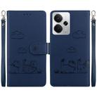 For Realme 14 Cute Cats RFID Leather Phone Case(Blue) - 1