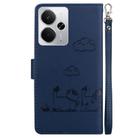 For Realme 14 Cute Cats RFID Leather Phone Case(Blue) - 3