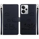 For Realme 14 Cute Cats RFID Leather Phone Case(Black) - 1