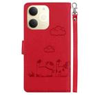 For Realme Narzo 80 Lite 4G / C71 India Cute Cats RFID Leather Phone Case(Red) - 3