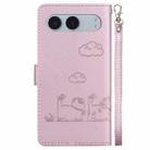 For OnePlus Nord 4 Cute Cats RFID Leather Phone Case(Rose Gold) - 3