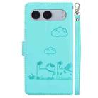 For OnePlus Nord 4 Cute Cats RFID Leather Phone Case(Green) - 3