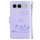 For OnePlus Nord 4 Cute Cats RFID Leather Phone Case(Purple) - 3