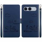 For OnePlus Nord 4 Cute Cats RFID Leather Phone Case(Blue) - 1