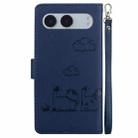 For OnePlus Nord 4 Cute Cats RFID Leather Phone Case(Blue) - 3