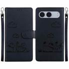 For OnePlus Nord 4 Cute Cats RFID Leather Phone Case(Black) - 1