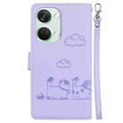 For OnePlus Nord 3 Cute Cats RFID Leather Phone Case(Purple) - 3