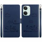 For OnePlus Nord 3 Cute Cats RFID Leather Phone Case(Blue) - 1