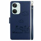 For OnePlus Nord 3 Cute Cats RFID Leather Phone Case(Blue) - 3