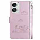 For OnePlus Nord 2T Cute Cats RFID Leather Phone Case(Rose Gold) - 3