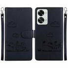 For OnePlus Nord 2T Cute Cats RFID Leather Phone Case(Black) - 1