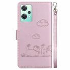 For OnePlus Nord CE 2 Lite 5G Cute Cats RFID Leather Phone Case(Rose Gold) - 3