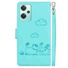 For OnePlus Nord CE 2 Lite 5G Cute Cats RFID Leather Phone Case(Green) - 3