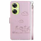 For OnePlus Nord CE 3 Lite Cute Cats RFID Leather Phone Case(Rose Gold) - 3