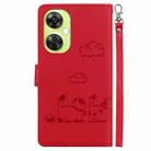 For OnePlus Nord CE 3 Lite Cute Cats RFID Leather Phone Case(Red) - 3