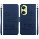 For OnePlus Nord CE 3 Lite Cute Cats RFID Leather Phone Case(Blue) - 1