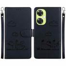 For OnePlus Nord CE 3 Lite Cute Cats RFID Leather Phone Case(Black) - 1