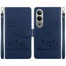 For OnePlus Nord CE4 5G Cute Cats RFID Leather Phone Case(Blue) - 1