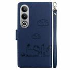 For OnePlus Nord CE4 5G Cute Cats RFID Leather Phone Case(Blue) - 3