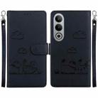 For OnePlus Nord CE4 5G Cute Cats RFID Leather Phone Case(Black) - 1