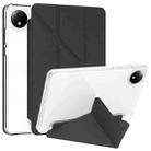 For Xiaomi Redmi Pad SE 8.7 Clear Acrylic Deformation Leather Tablet Case(Black) - 1