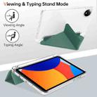 For Xiaomi Redmi Pad SE 8.7 Clear Acrylic Deformation Leather Tablet Case(Dark Green) - 3