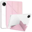 For Xiaomi Redmi Pad SE 8.7 Clear Acrylic Deformation Leather Tablet Case(Pink) - 1