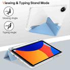 For Xiaomi Redmi Pad SE 8.7 Clear Acrylic Deformation Leather Tablet Case(Ice Blue) - 3
