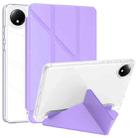 For Xiaomi Redmi Pad SE 8.7 Clear Acrylic Deformation Leather Tablet Case(Purple) - 1