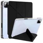 For Xiaomi Pad 7 / 7 Pro Clear Acrylic Deformation Leather Tablet Case(Black) - 1