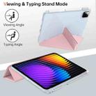 For Xiaomi Pad 7 / 7 Pro Clear Acrylic Deformation Leather Tablet Case(Pink) - 3