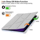 For Xiaomi Pad 7 / 7 Pro Clear Acrylic Deformation Leather Tablet Case(Grey) - 2