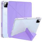 For Xiaomi Pad 7 / 7 Pro Clear Acrylic Deformation Leather Tablet Case(Purple) - 1
