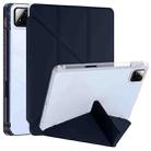 For Xiaomi Pad 7 / 7 Pro Clear Acrylic Deformation Leather Tablet Case(Dark Blue) - 1