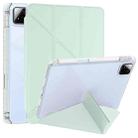 For Xiaomi Pad 7 / 7 Pro Clear Acrylic Deformation Leather Tablet Case(Light Green) - 1